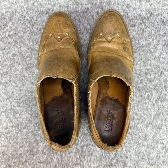 ✅Born Womens Sz 8M✅EU39 Western Studded Leather Ankle Booties Block Heel W11991 - Picture 4 of 12